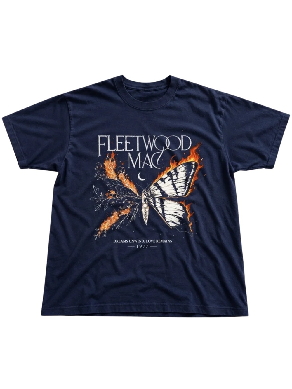 Gildan Navy Graphic Band T-Shirt
